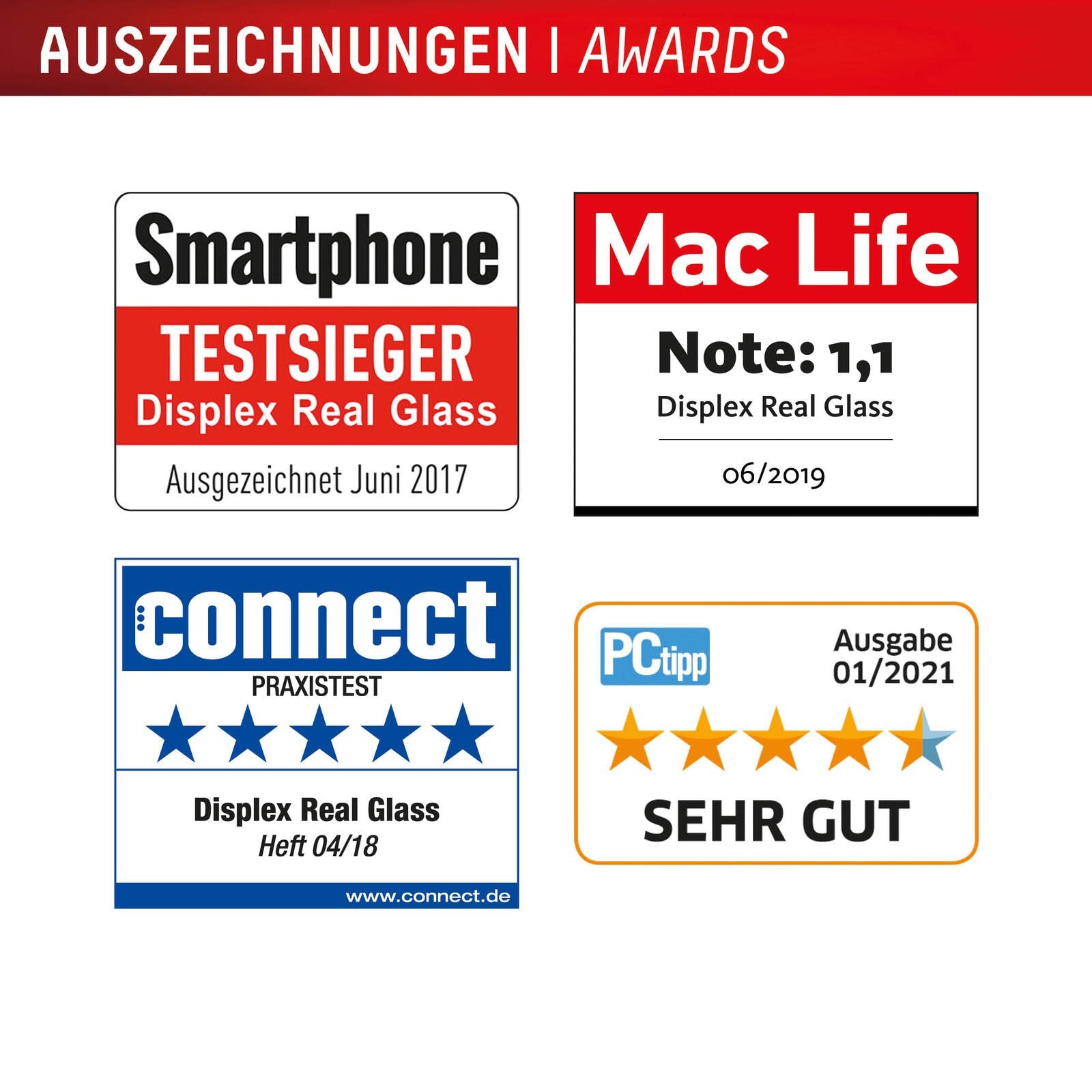 DISPLEX Panzerglas 2D/ Clear 10H für Apple iPhone 16 Pro