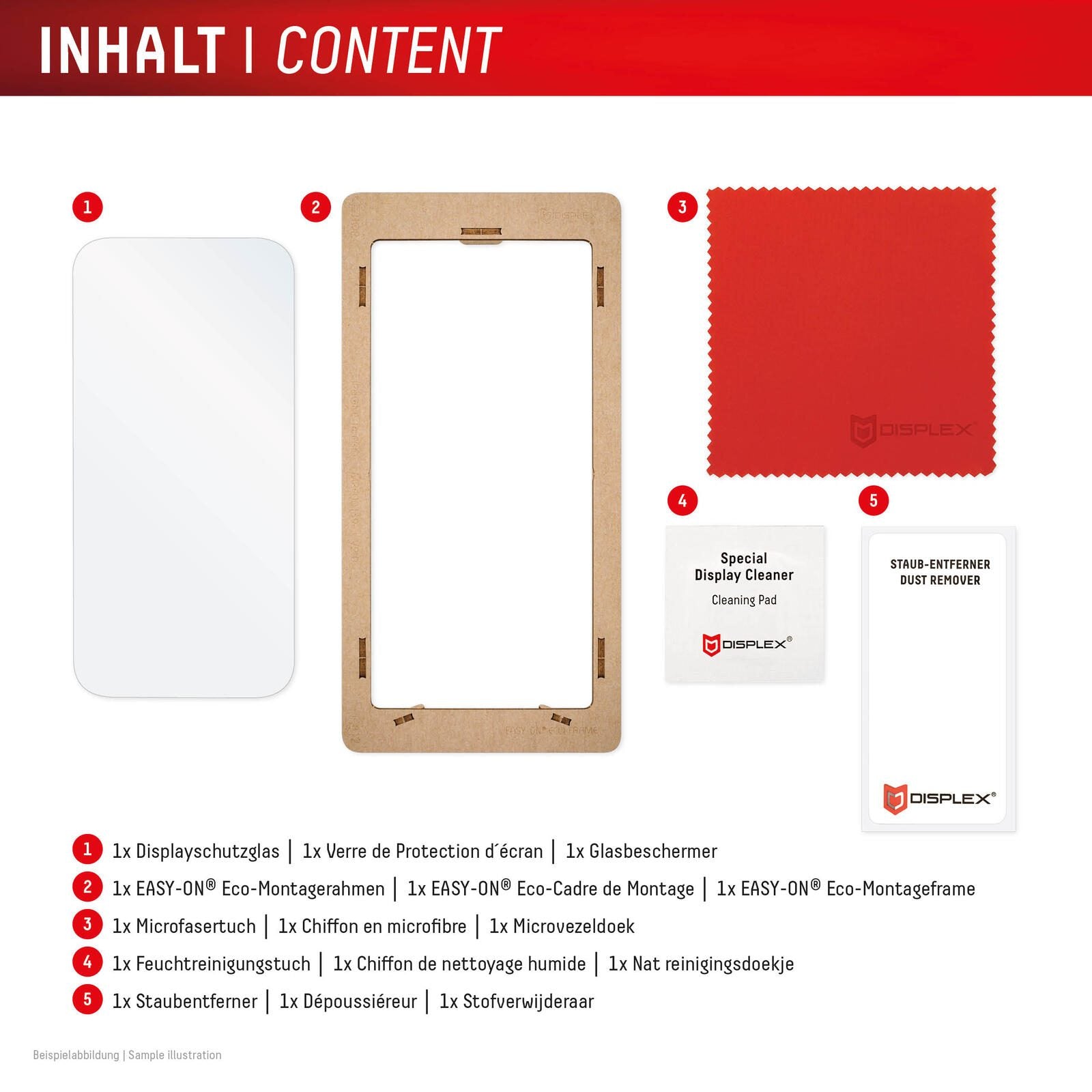DISPLEX Panzerglas 2D/ Clear 10H für Apple iPhone 16 Pro
