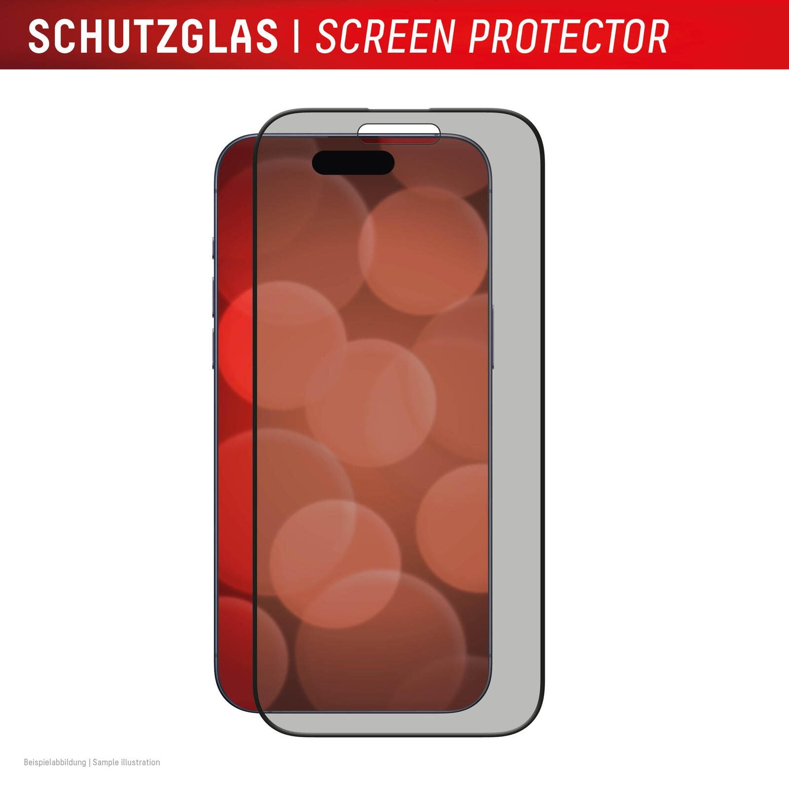 DISPLEX Privacy Full Cover Panzerglas (10H) für Apple iPhone 16 Pro