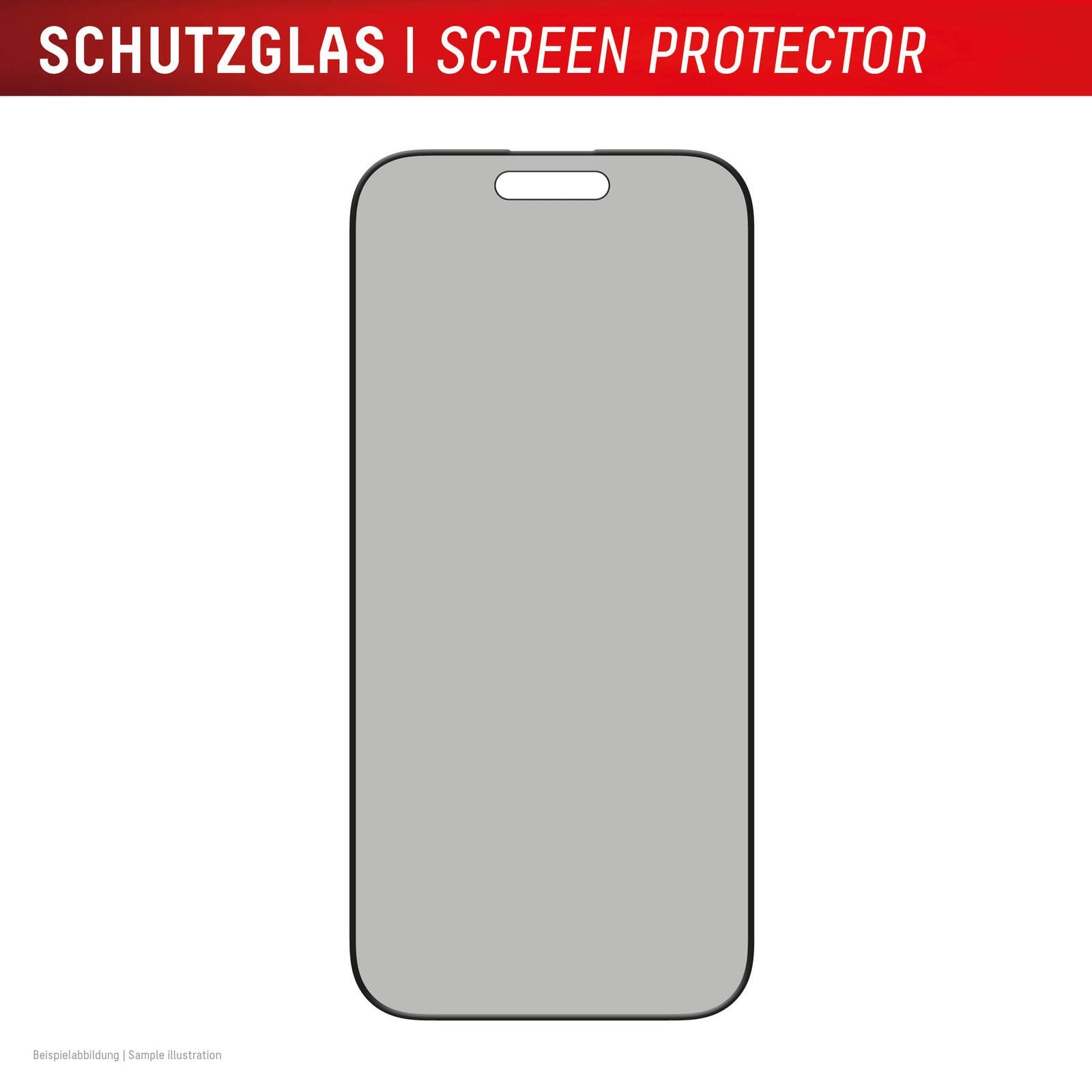 DISPLEX Privacy Full Cover Panzerglas (10H) für Apple iPhone 16 Pro