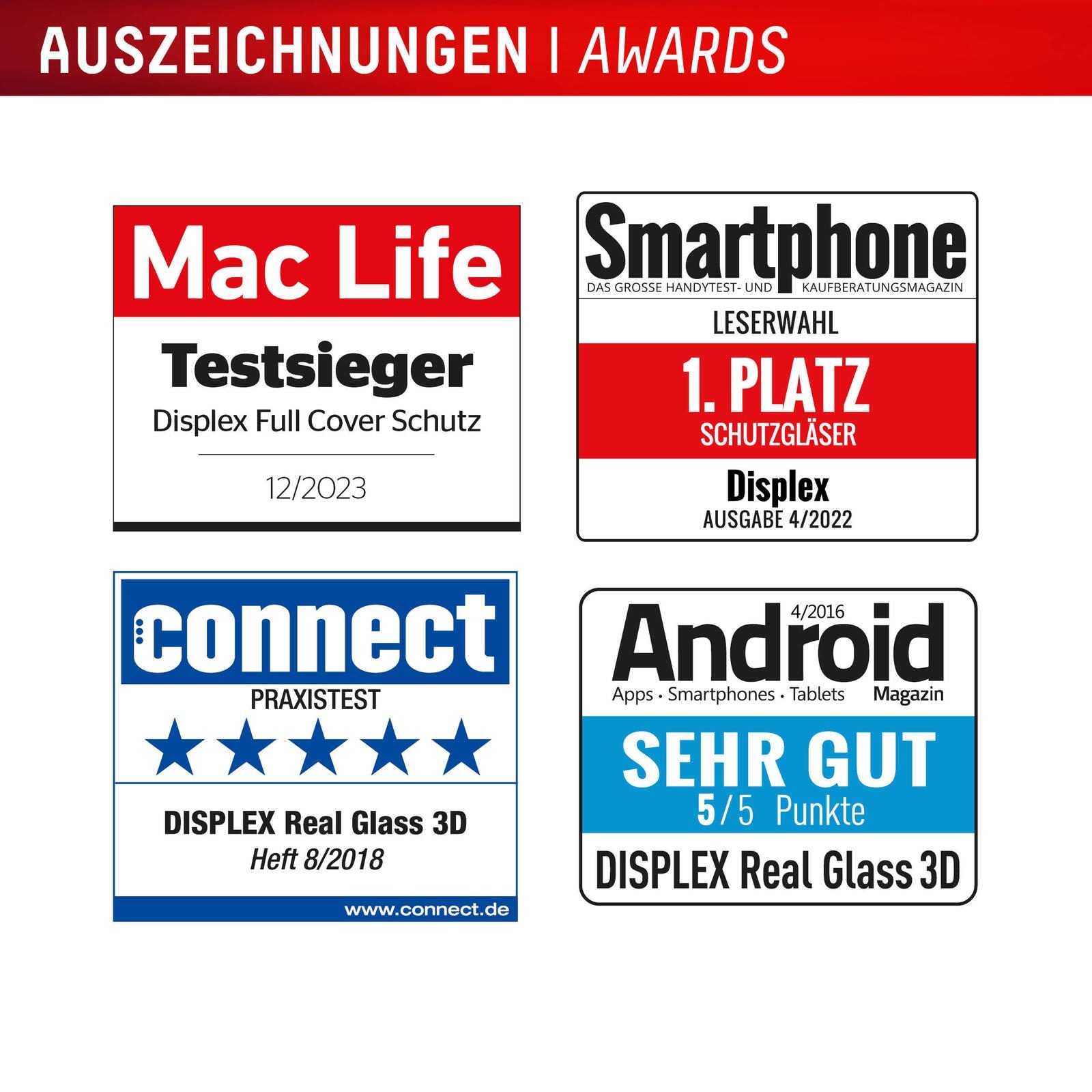 DISPLEX Premium Panzerglas (Full Cover, 10H) für Apple iPhone 16