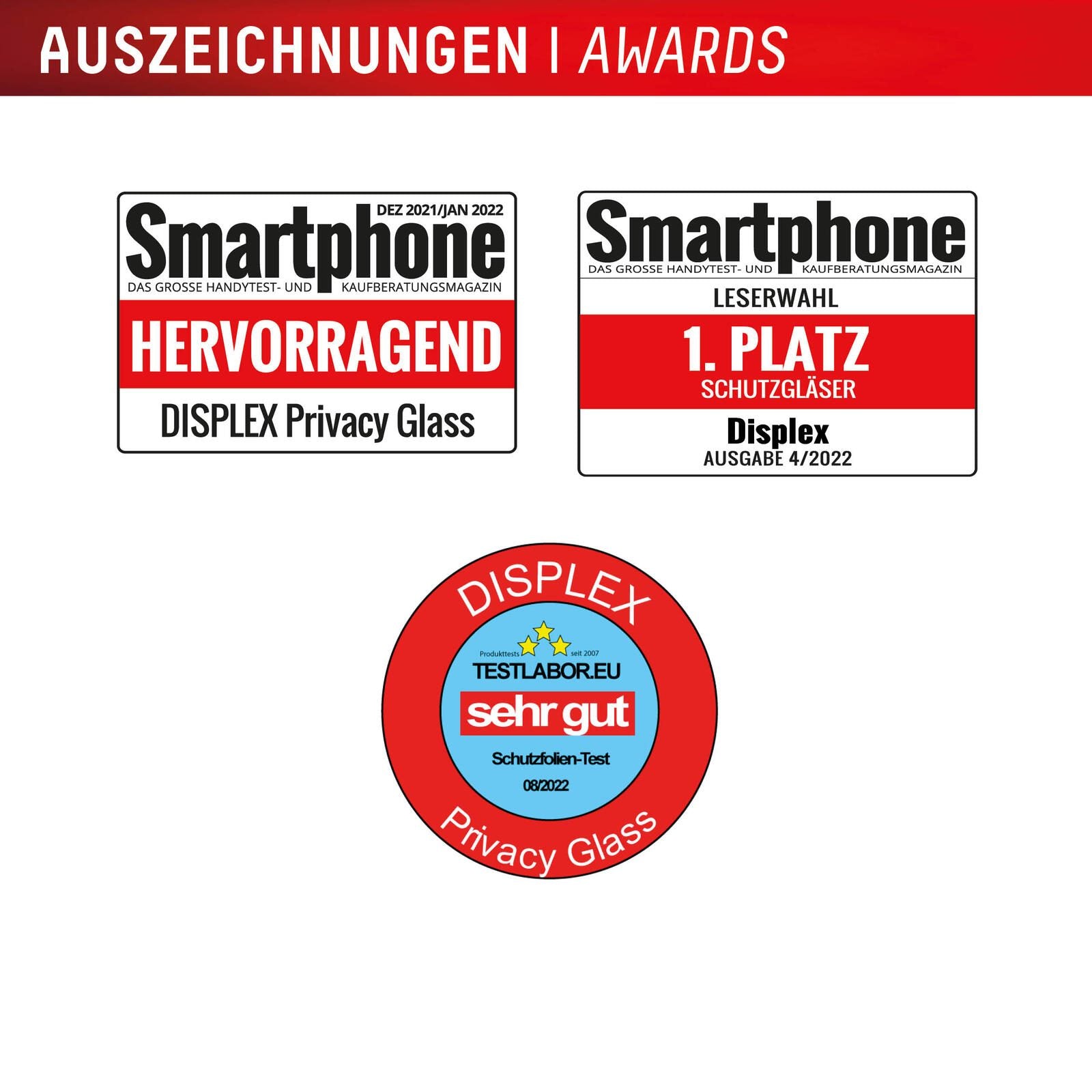 DISPLEX Privacy Full Cover Panzerglas (10H) für Apple iPhone 16