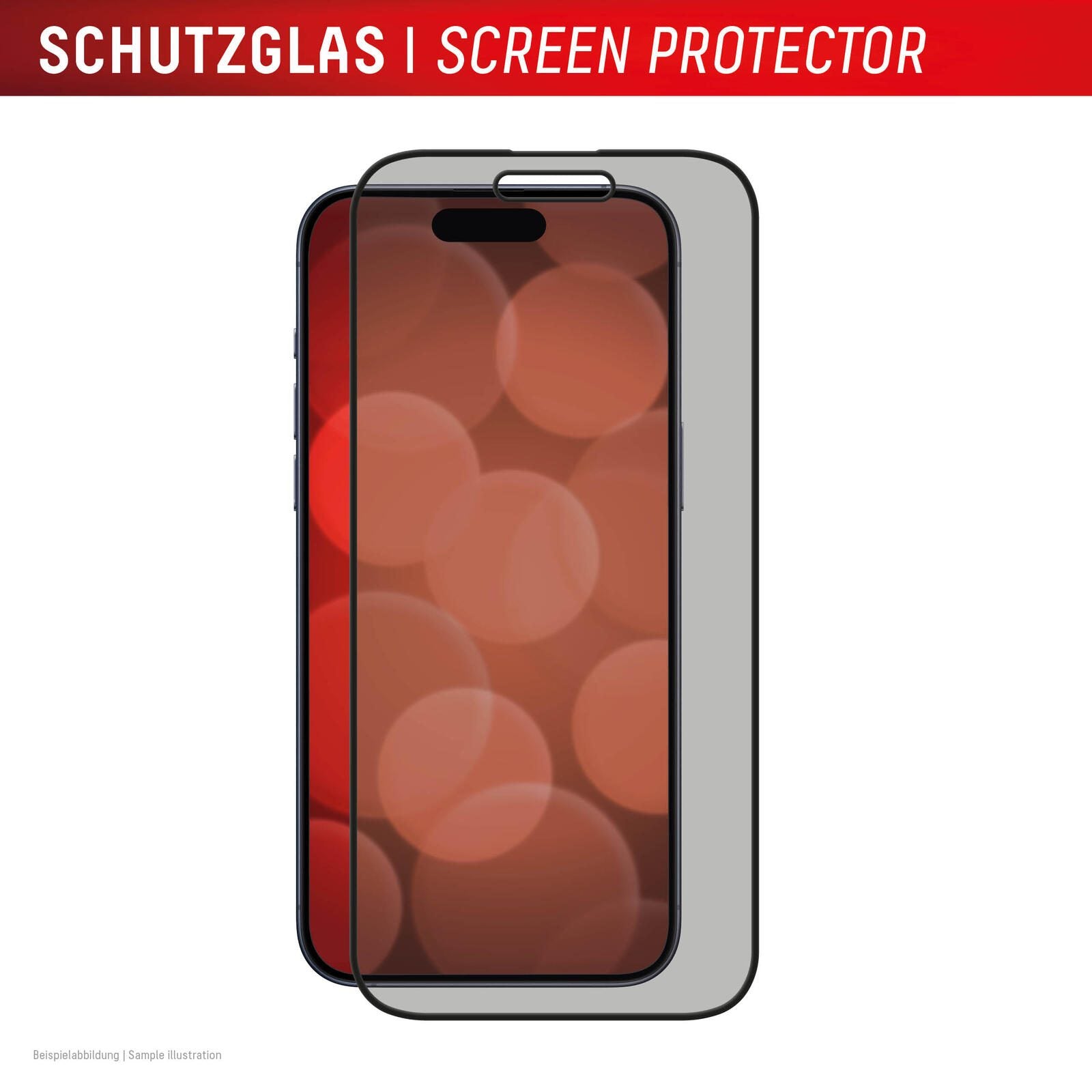 DISPLEX Privacy Full Cover Panzerglas (10H) für Apple iPhone 16