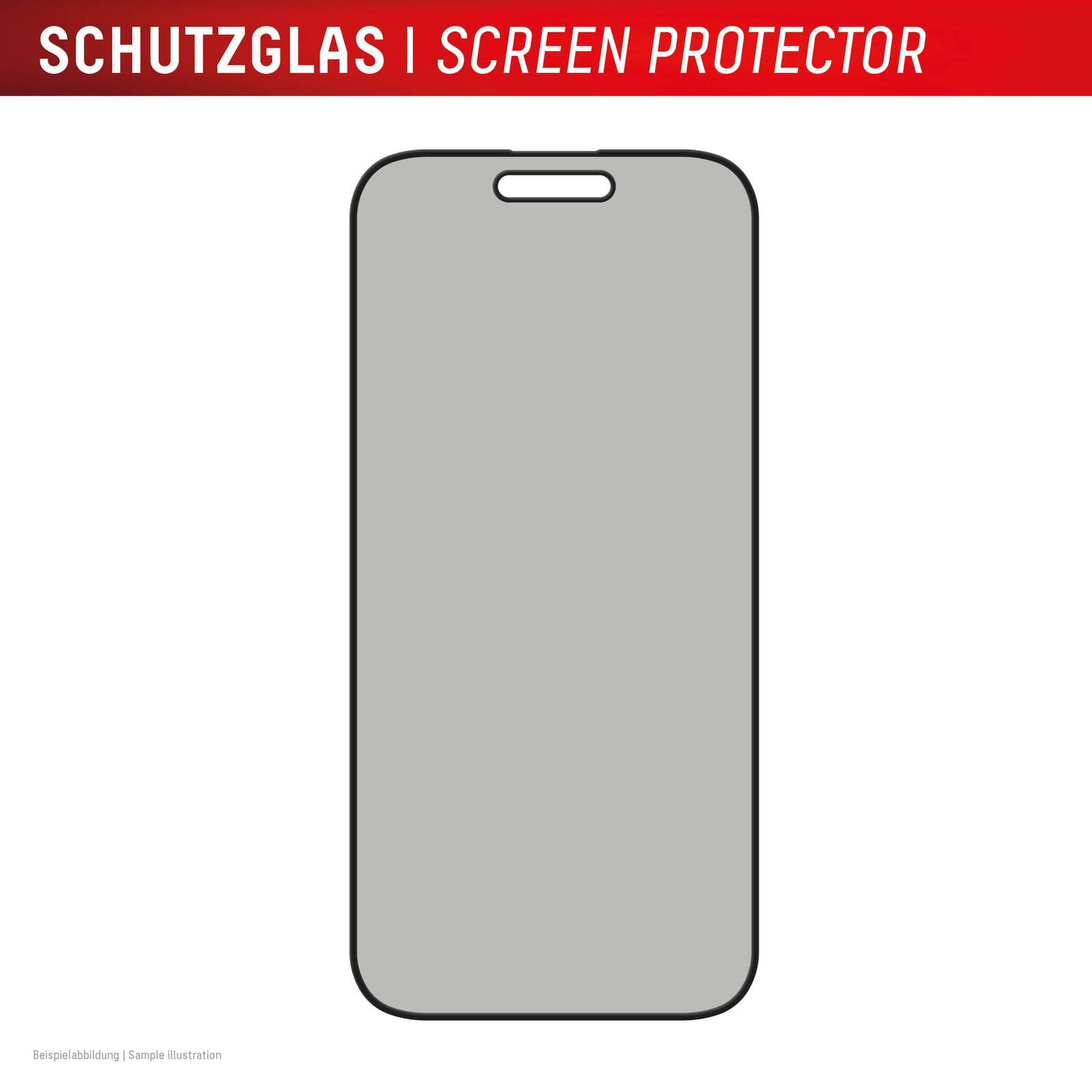 DISPLEX Privacy Full Cover Panzerglas (10H) für Apple iPhone 16