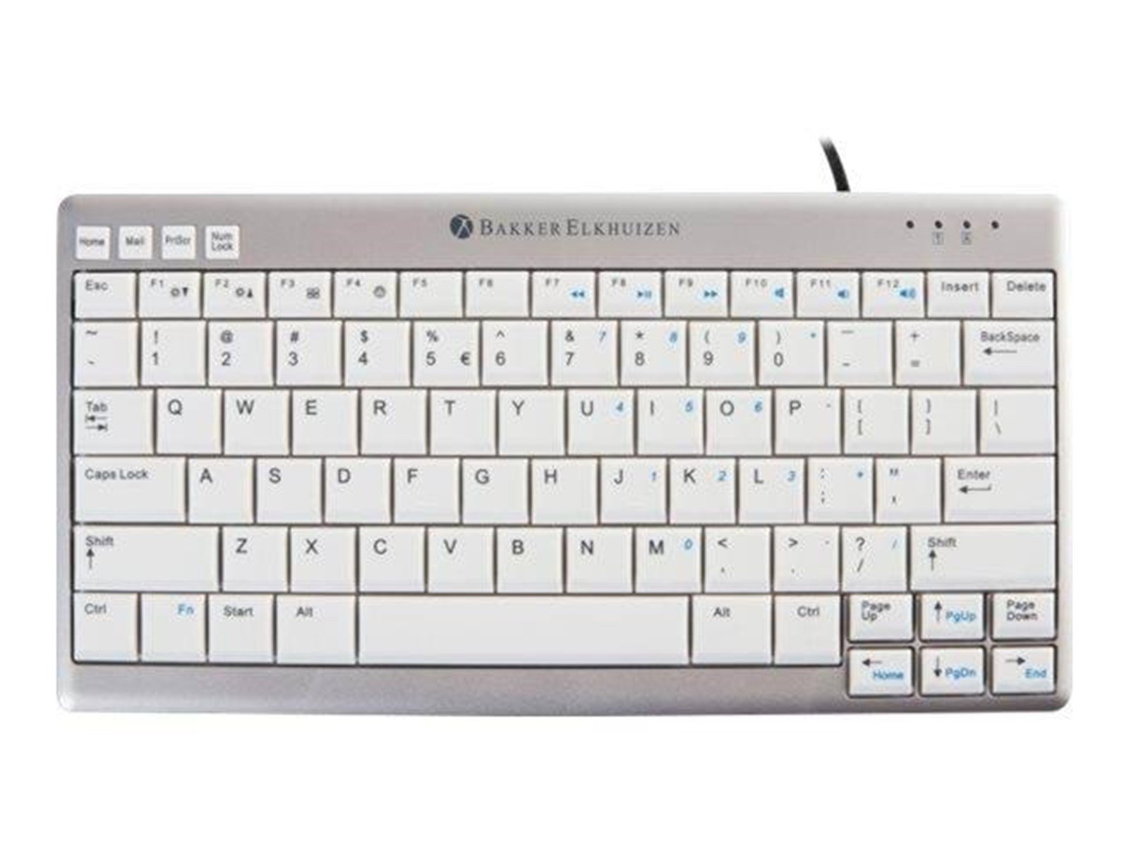 Bakker Elkhuizen UltraBoard 950 Wireless - keyboard - German - Tastaturen - Deutsch - Silber