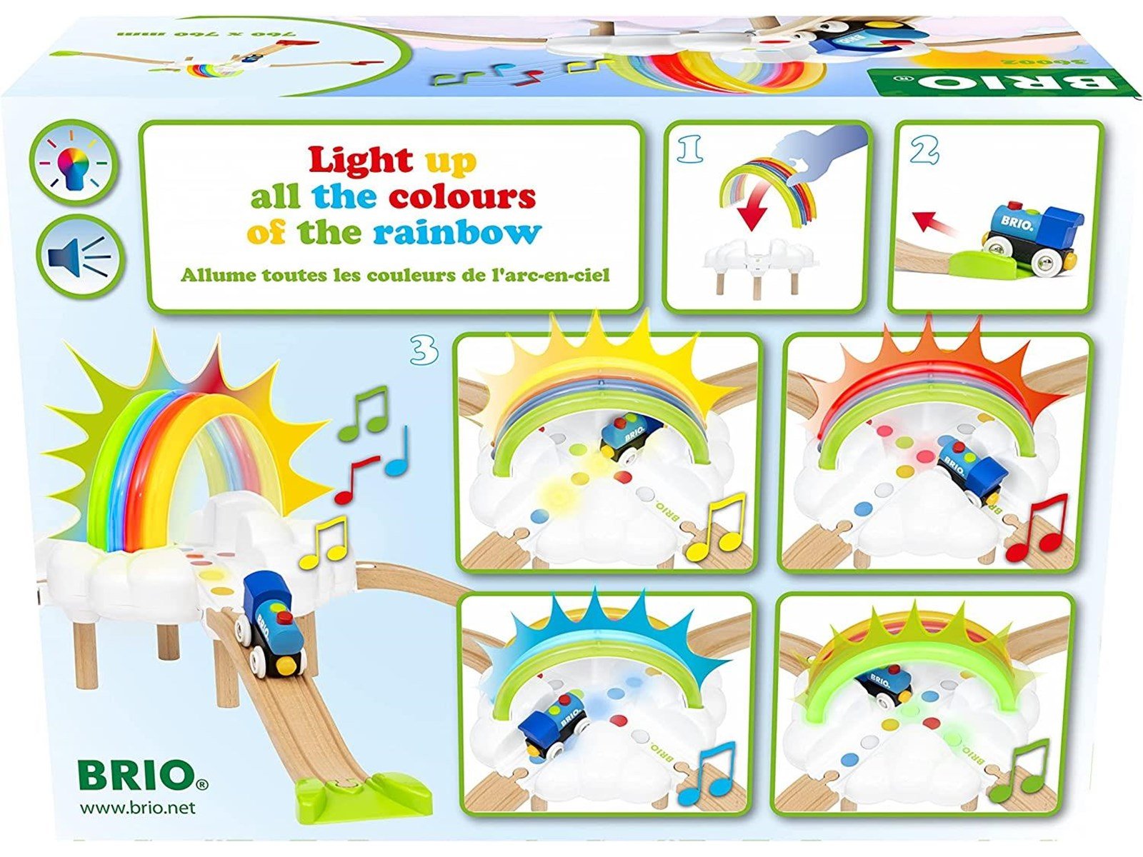 Brio My First Railway Light Up Rainbow Set