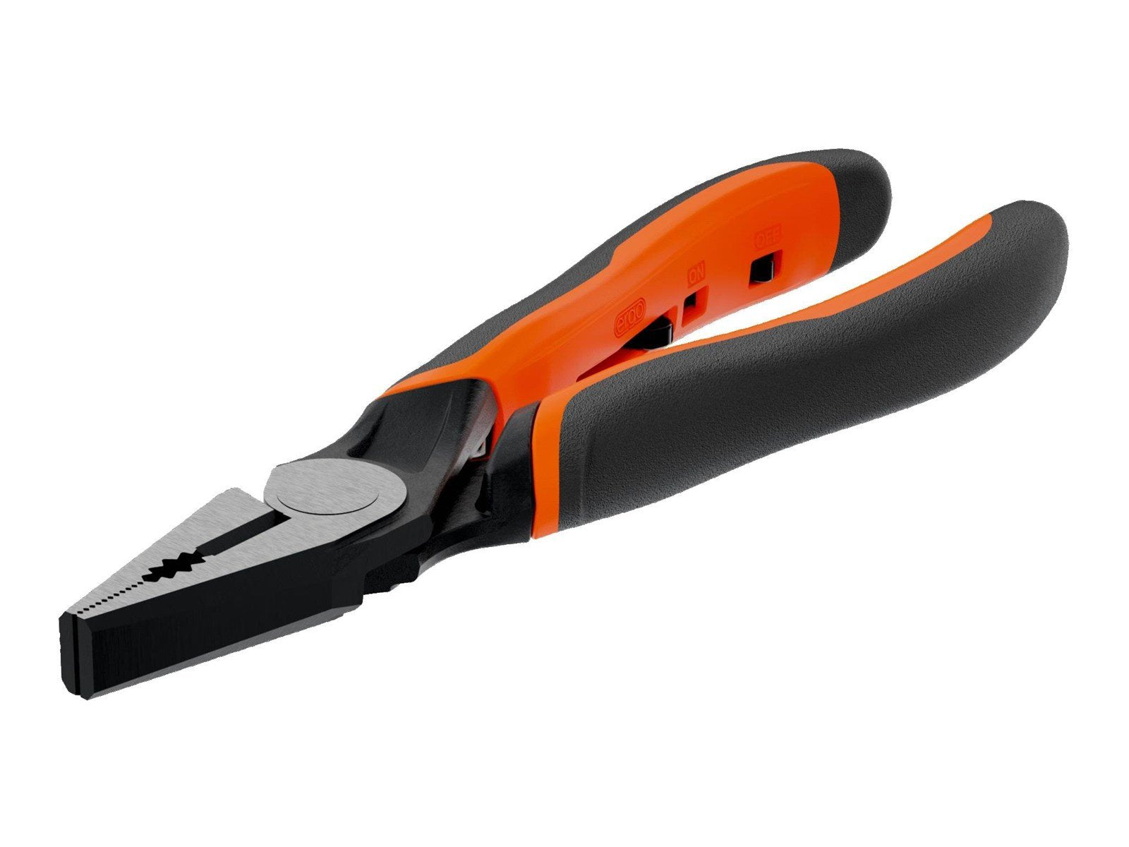 BAHCO ERGO™ Combination Pliers with Self-Opening Dual-Component Handles and Phosphate Finish 200 mm
