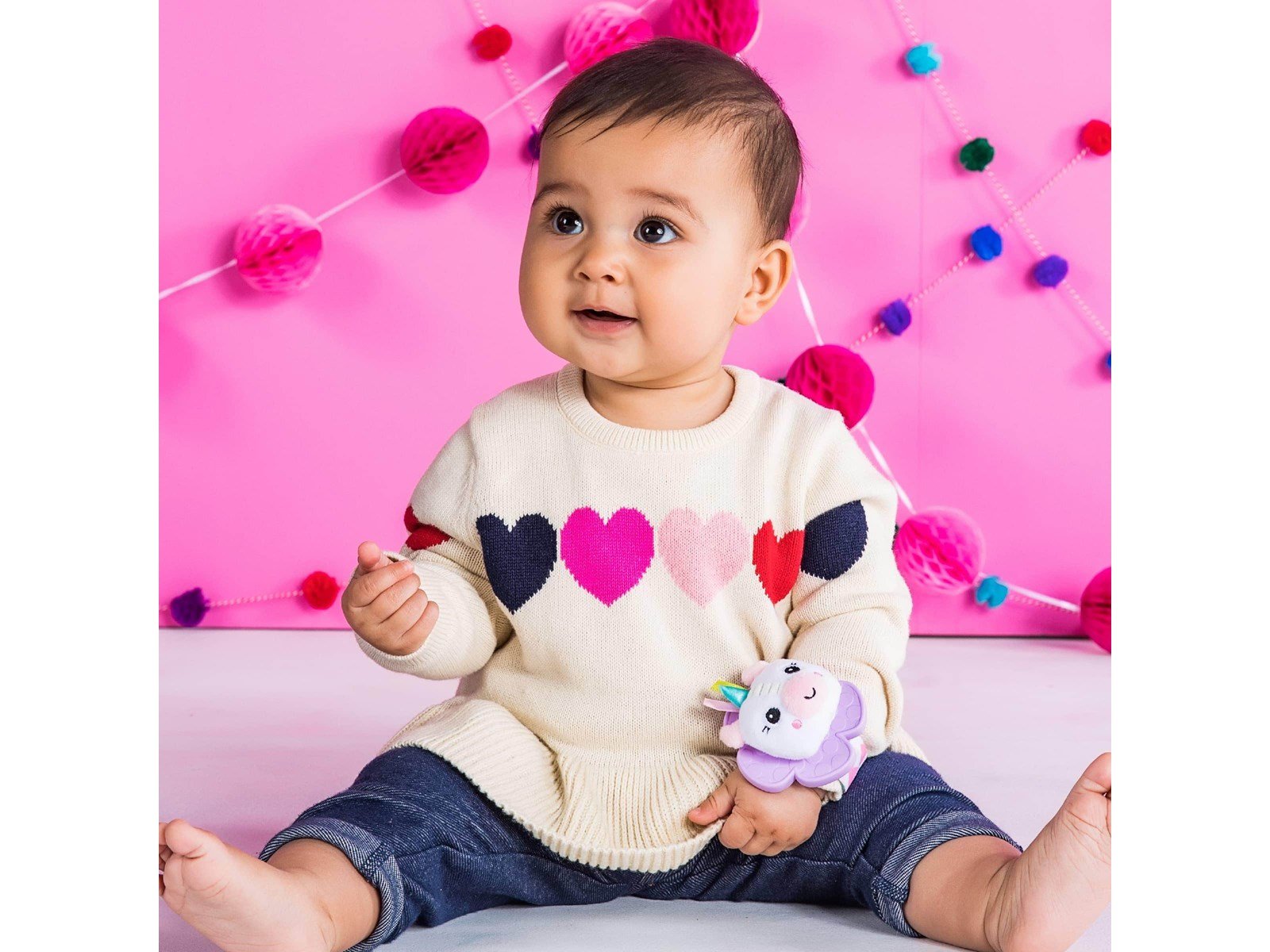 Bright Starts Snuggle & teether w. unicorn