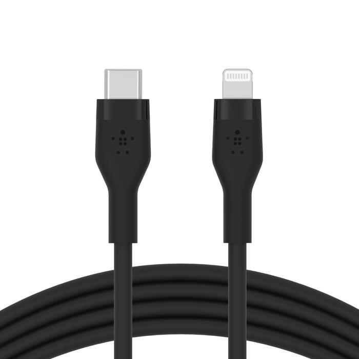 Belkin BoostCharge Flex USB-C Kabel mit Lightning Connector (1m, Schwarz)