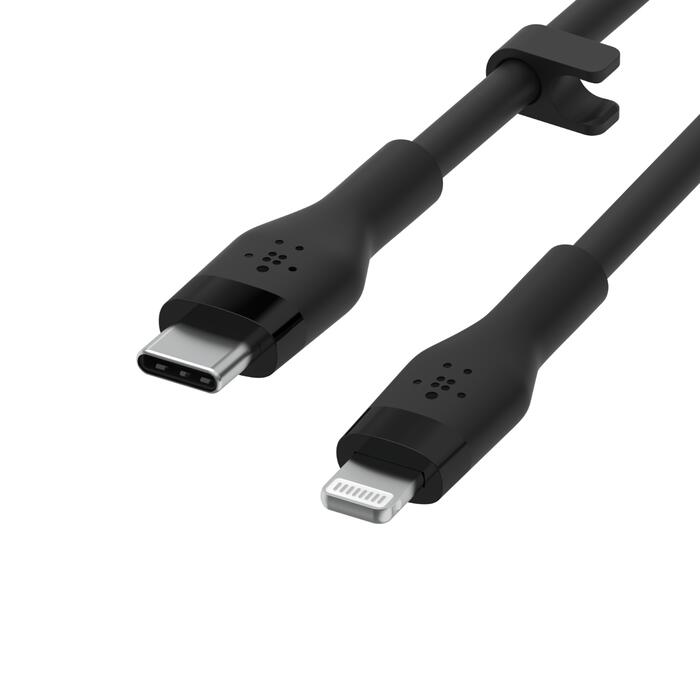 Belkin BoostCharge Flex USB-C Kabel mit Lightning Connector (3m, Schwarz)