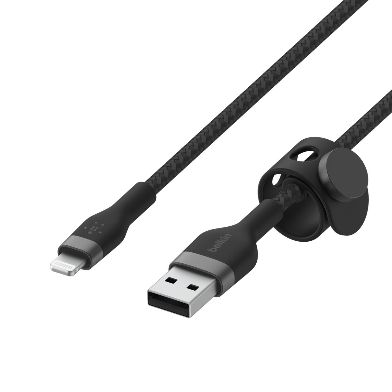 Belkin BoostCharge Pro Flex USB-A Kabel mit Lightning Connector (1m, Schwarz)
