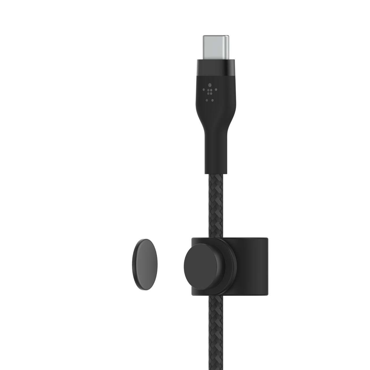 Belkin BoostCharge Pro Flex USB-C Kabel mit Lightning Connector (2m, Schwarz)