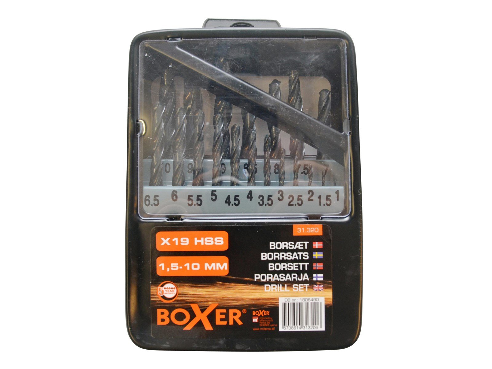 Boxer Drill set HSS - 19 pcs.