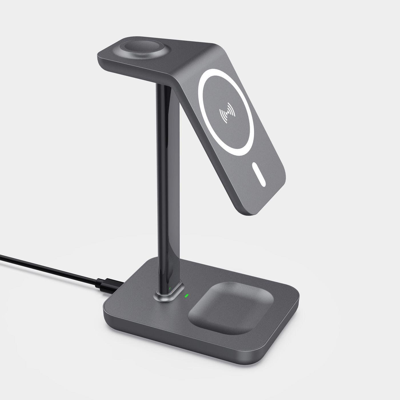 eSTUFF 3in1 Magnetic Wireless Desktop Charger
