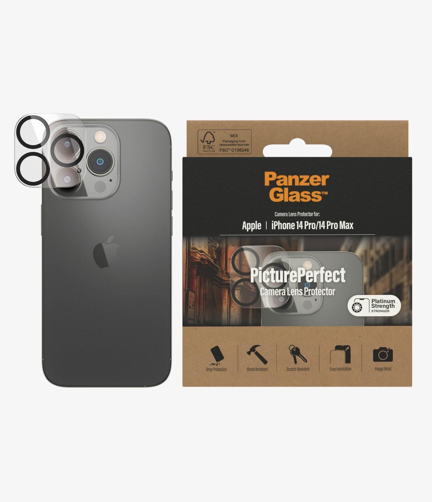 PanzerGlass Kameraschutz für iPhone 14 Pro / Pro Max