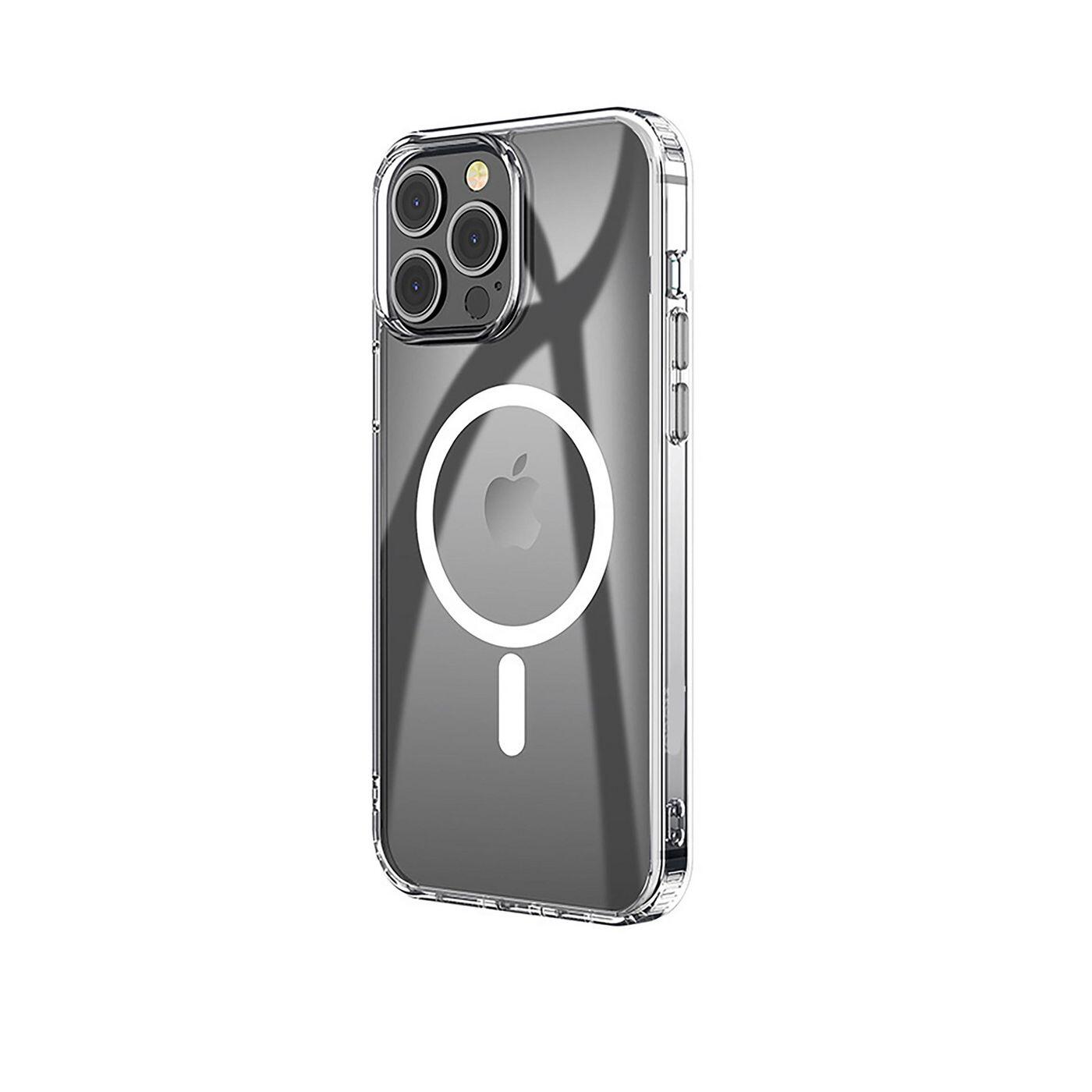 eSTUFF Berlin Magnetic Hybrid Case für das iPhone 14 Pro - Clear (Bulk)