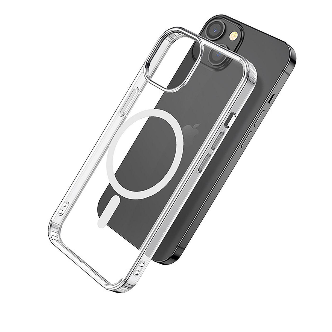 eSTUFF Berlin Magnetic Hybrid Case für das iPhone 14 Plus - Clear