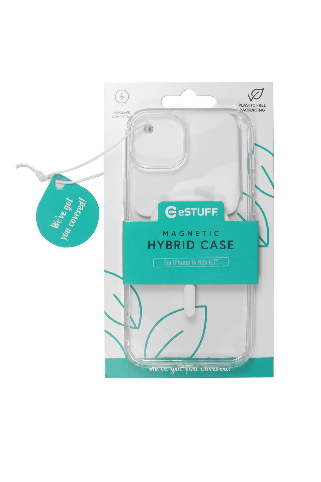 eSTUFF Berlin Magnetic Hybrid Case für das iPhone 14 Plus - Clear
