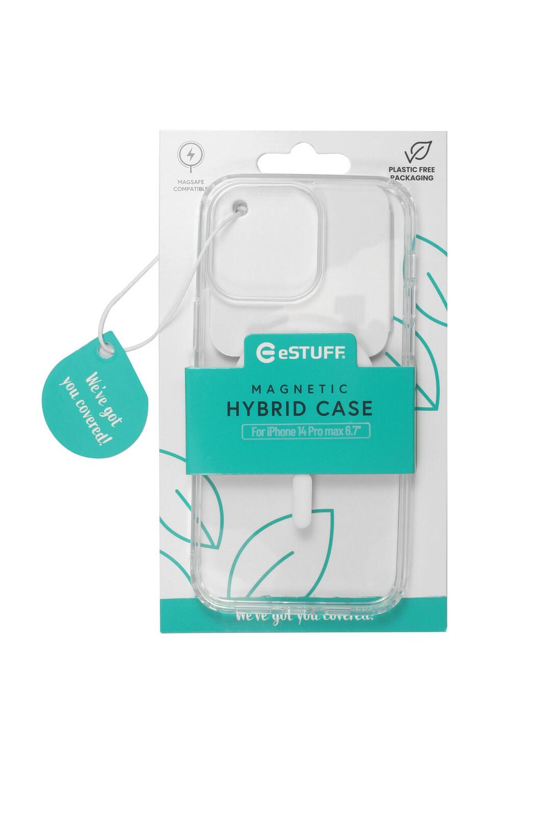 eSTUFF Berlin Magnetic Hybrid Case für das iPhone 14 Pro Max - Clear