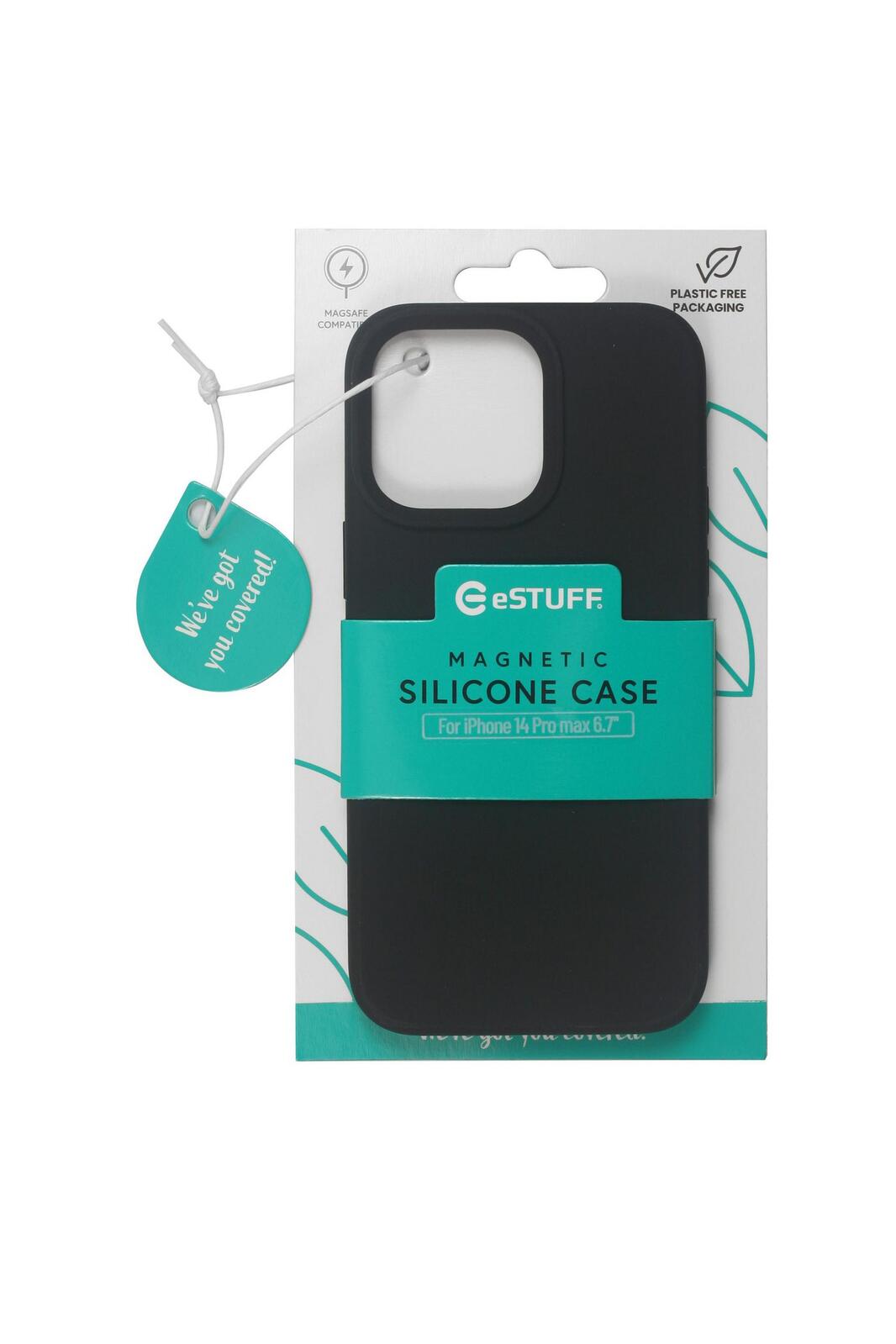 eSTUFF Dublin Magnetic Silikon Cover für das iPhone 14 Pro Max - Black