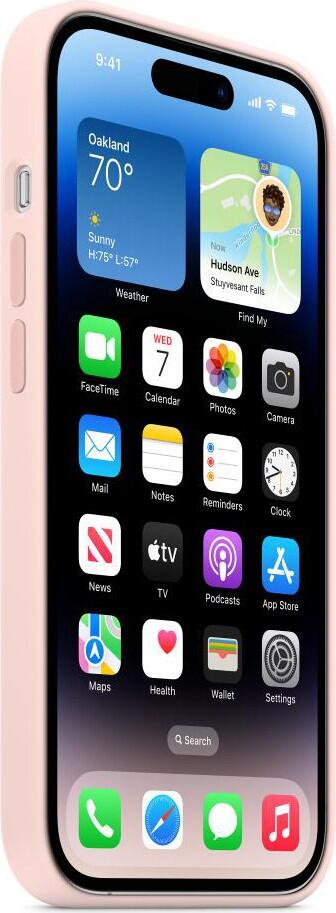 Apple Silikon Case mit MagSafe für Apple iPhone 14 Pro, Kalkrosa