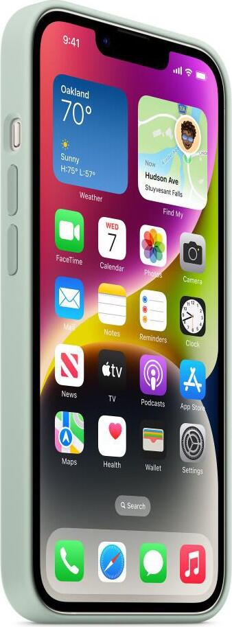 Apple Silikon Case mit MagSafe für Apple iPhone 14, Agavengrün