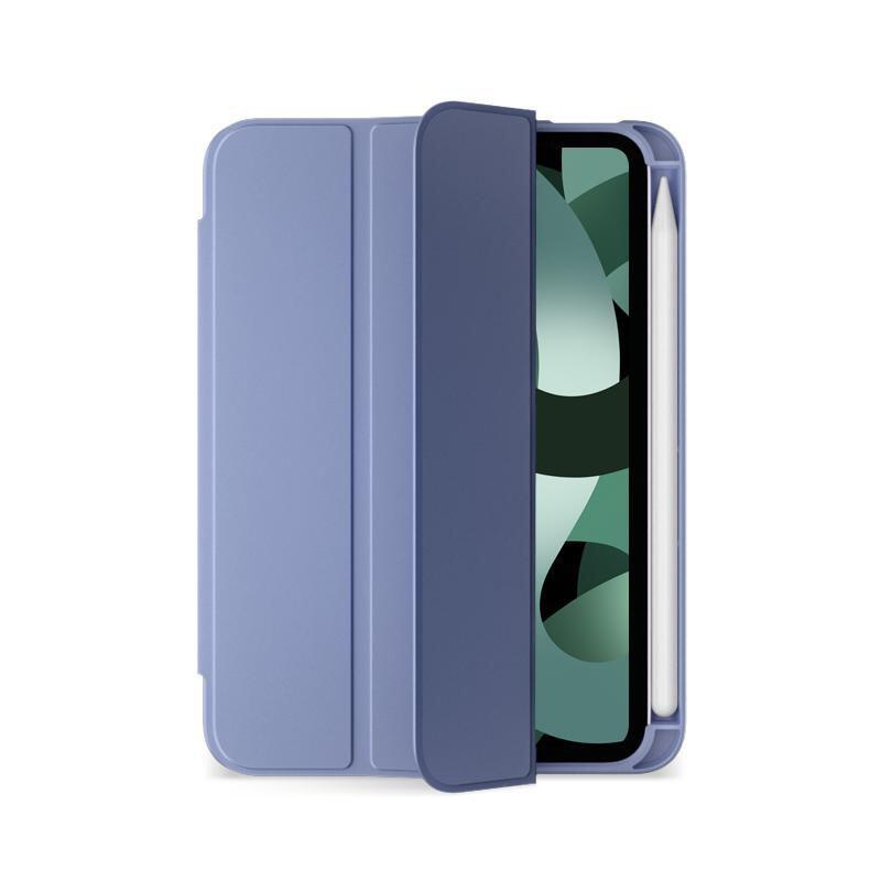 eSTUFF Miami Pencil Case für das iPad der 10. Gen. 2022 & 11. Gen. 2025 (10.9') - Purple PU leather/Clear (Bulk)