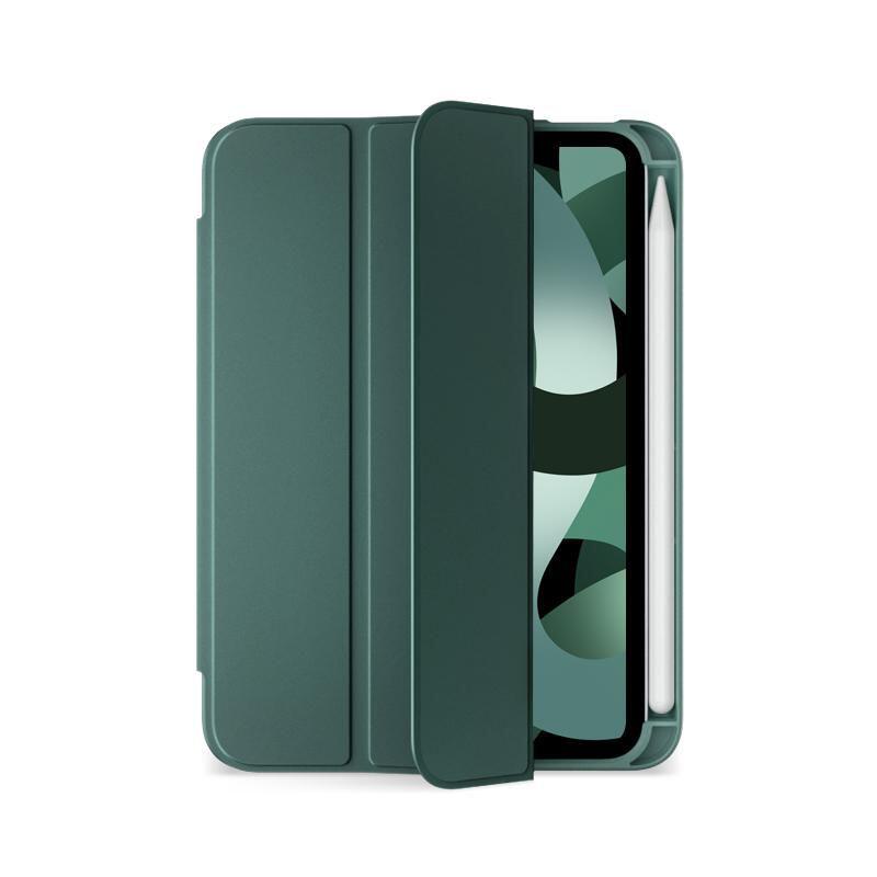 eSTUFF Miami Pencil Case für das iPad 10. Generation, 10.9' - Dark Green PU leather/Clear (Bulk)