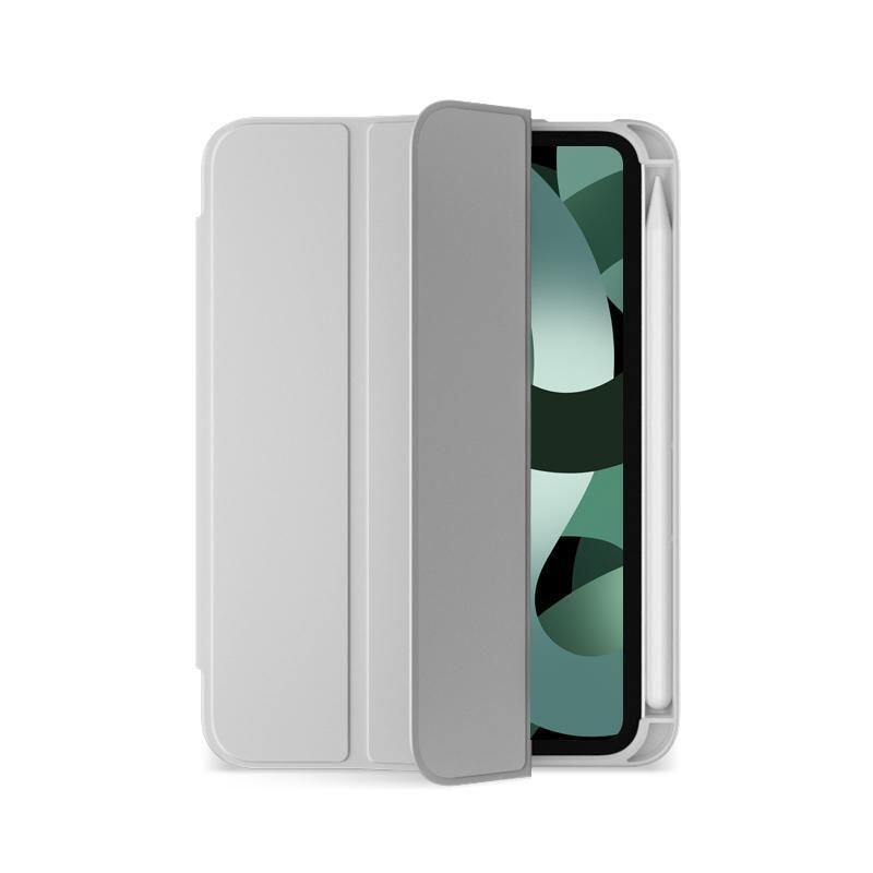 eSTUFF Miami Pencil Case für das iPad der 10. Gen. 2022 & 11. Gen. 2025 (10.9') - Grey PU leather/Clear (Bulk)