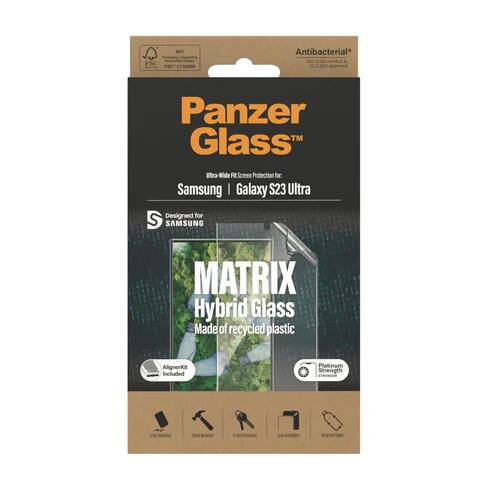 PanzerGlass MATRIX Ultra Wide Fit Displayschutzfolie für Samsung Galaxy S23 Ultra