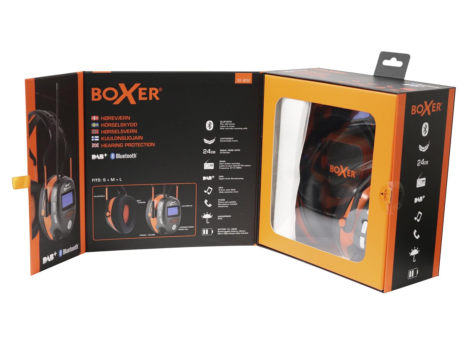Boxer Hearing protection with Bluetooth and DAB/FM radio