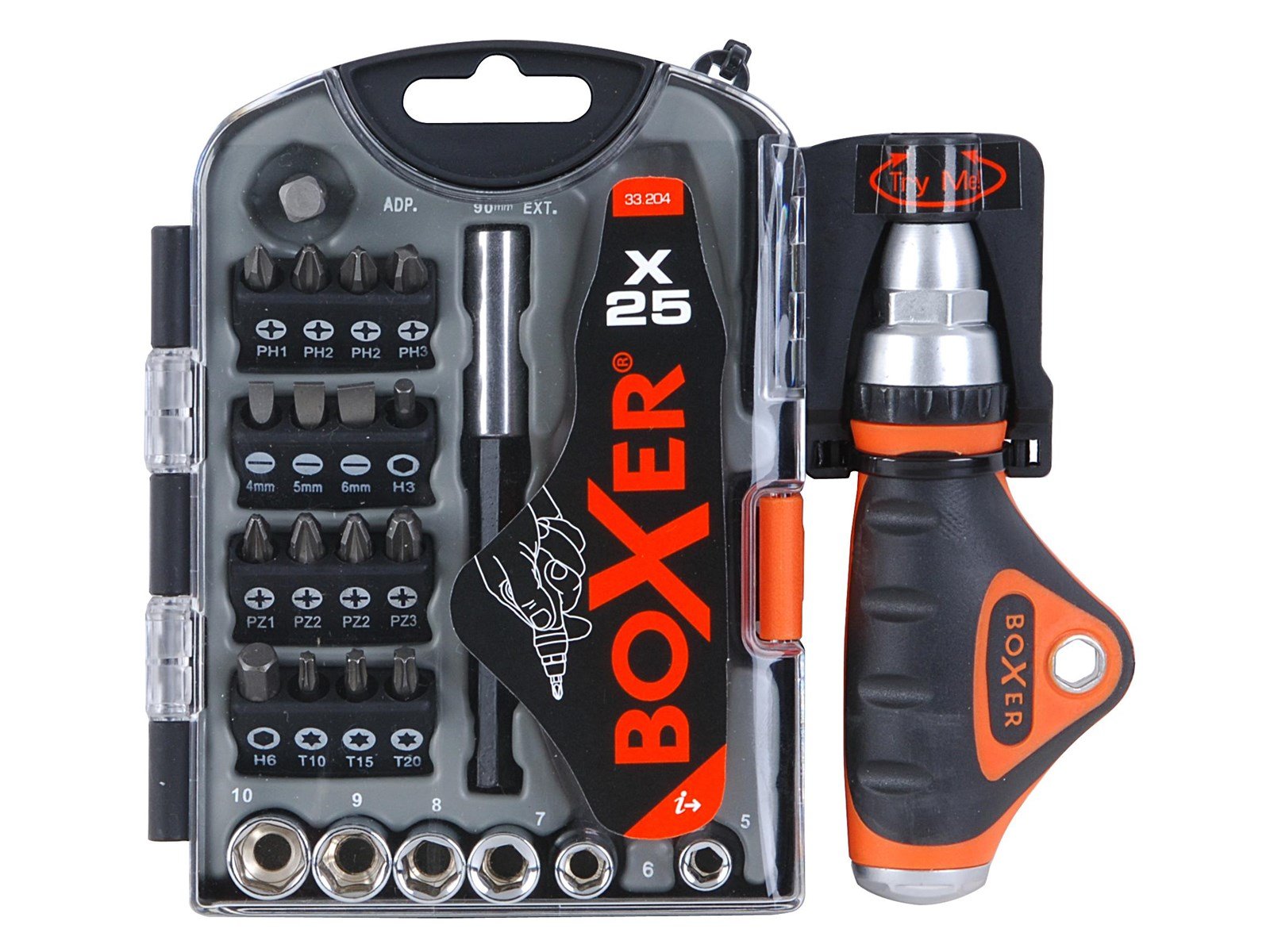Boxer Socket and bit set - 25 pieces