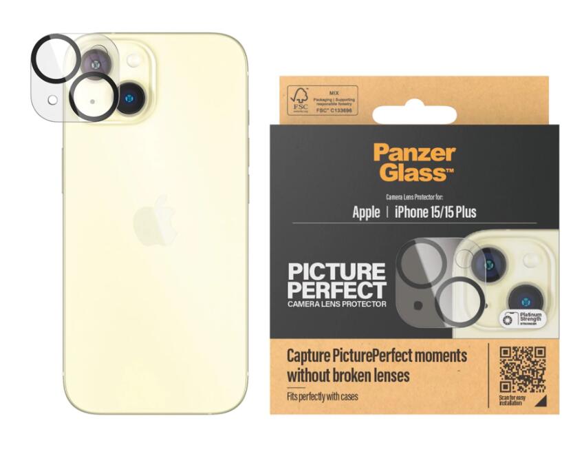 PanzerGlass™ PicturePerfect Kameraschutz für das Apple iPhone 15 & iPhone 15 Plus