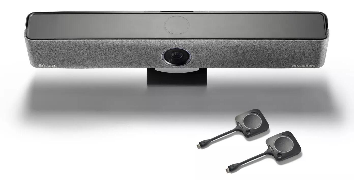 All-in-One Videokonferenzlösung Samsung Flip Pro WM55B, Neomounts NS-M1250, Barco Clickshare Bar Pro & Halterung