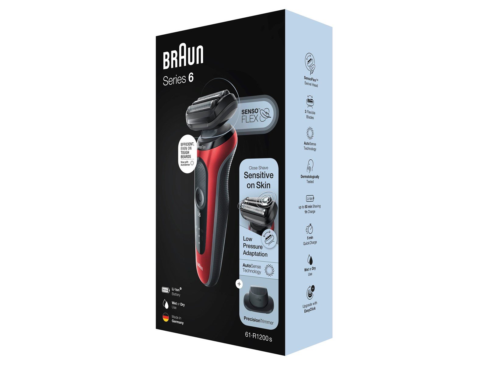 Braun Rasierapparate Series 6 - 61-R1200s - red