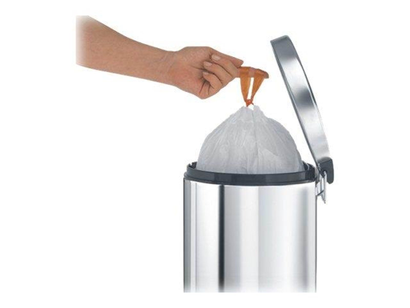 brabantia Size B - trash can liner - 5 L - high-density polyethylene (HDPE) - white - pack of 12 x 20