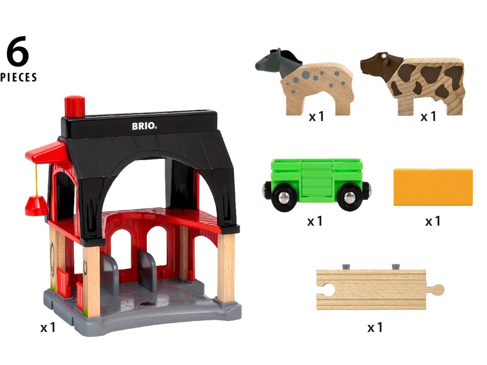 Brio BRIO Tierscheune mit Heuwaggon