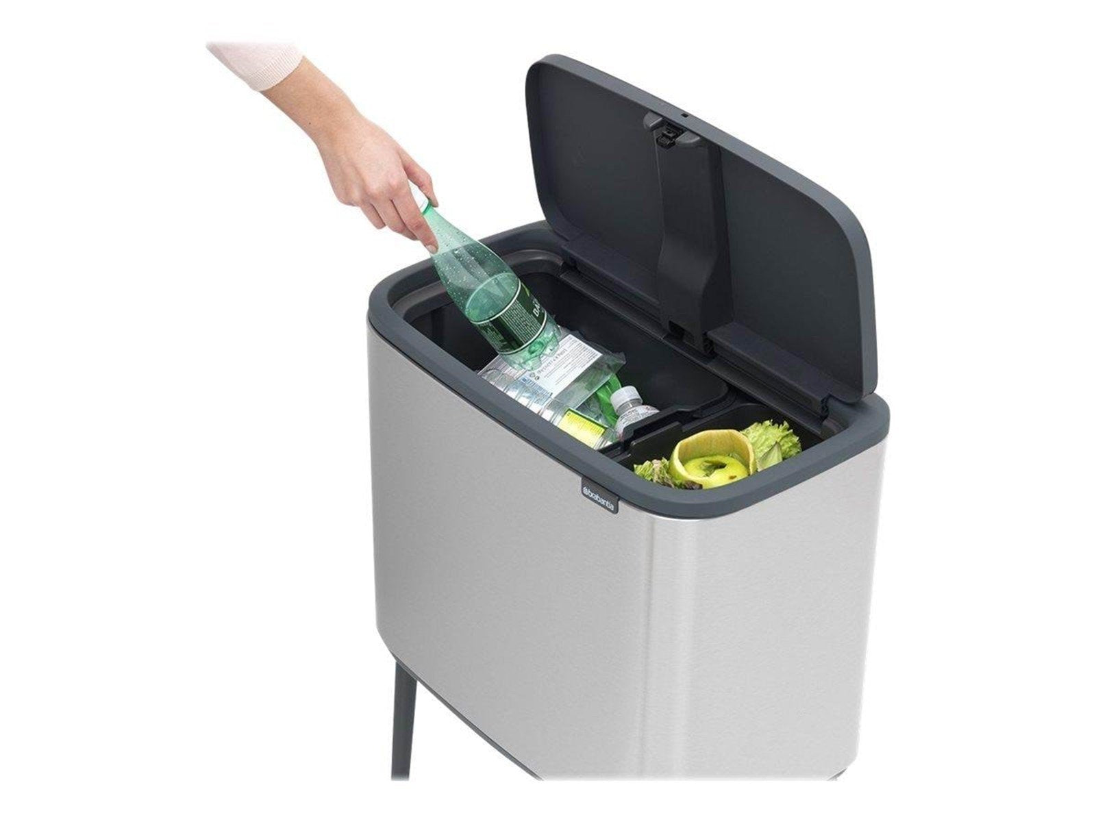 brabantia Bo Touch Bin - rubbish bin - 34 L - matt steel