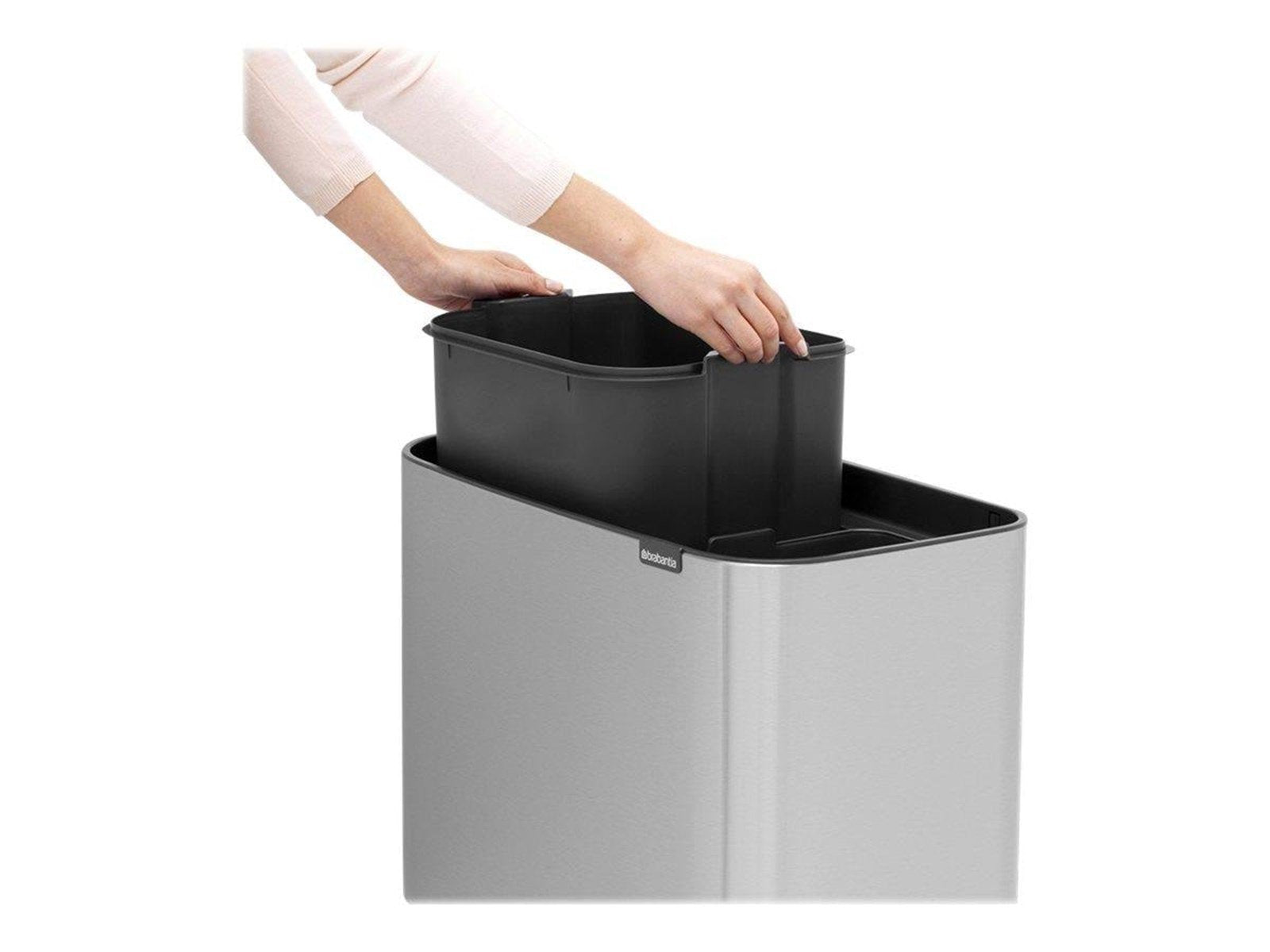 brabantia Bo Touch Bin - rubbish bin - 34 L - matt steel