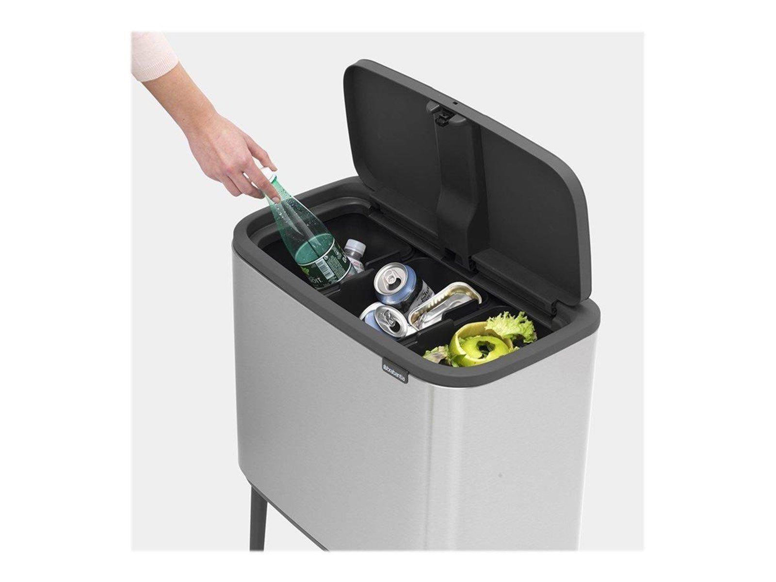 brabantia Bo Touch Bin - rubbish bin - 33 L - matt steel