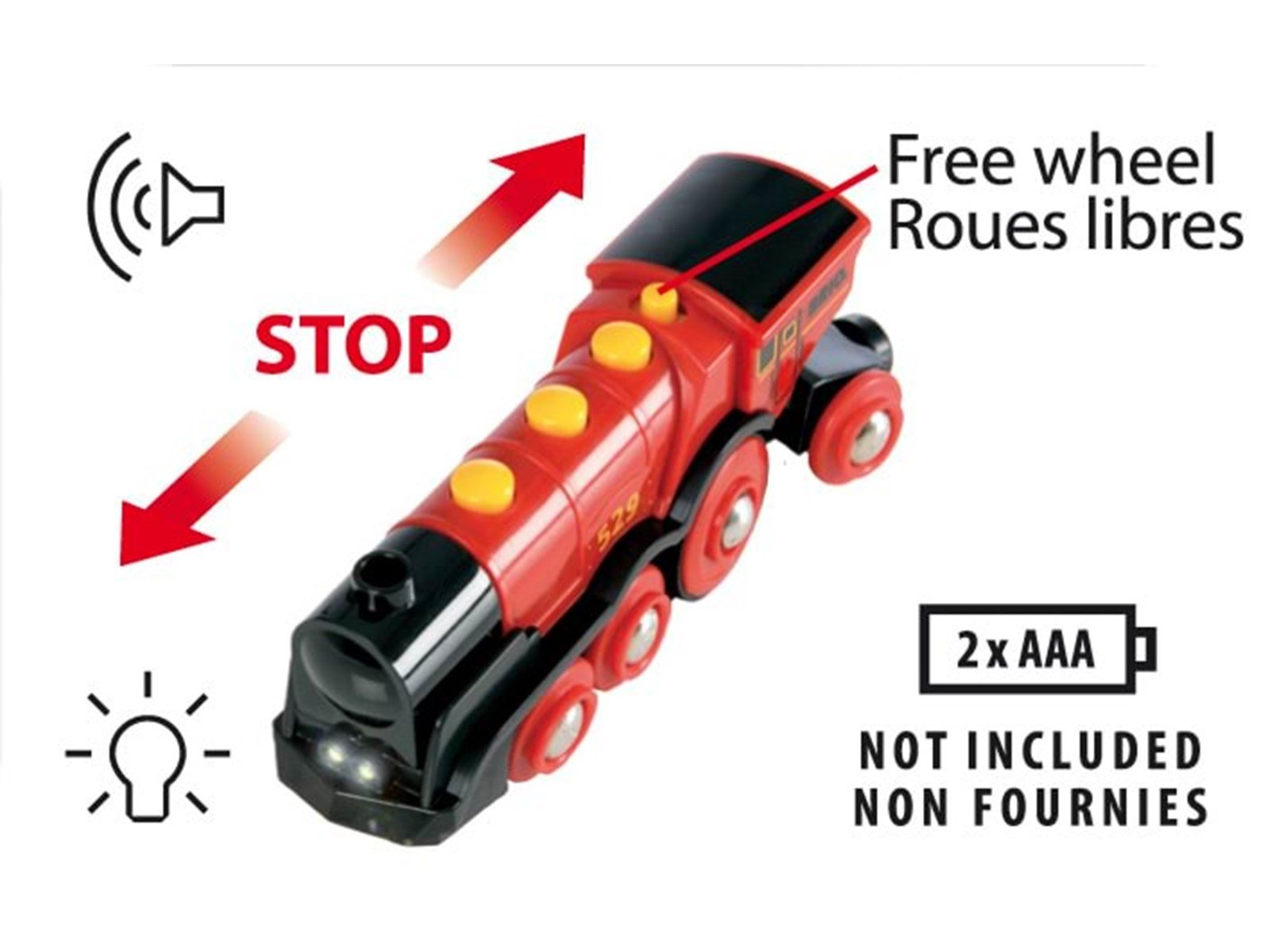 Brio Mighty Red Action Locomotive