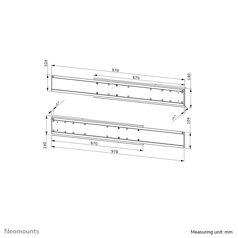 Neomounts BOS Doppelschirm-Adapter fьr FL-/WL55-875BL1
