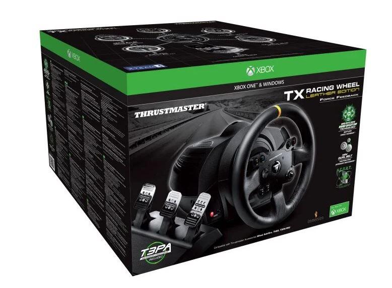 B-WARE Thrustmaster TX Racing Leather Edition Lenkrad und Pedale-Set - für XBOX ONE, PC