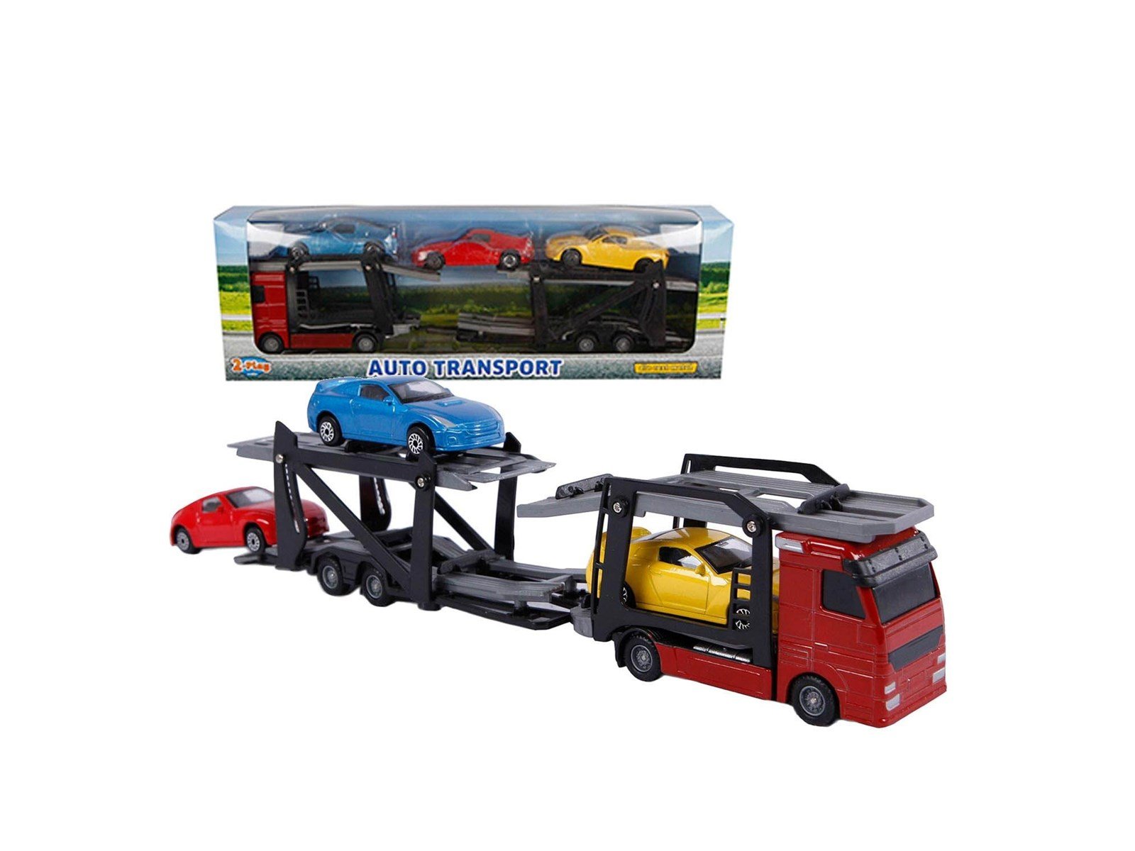 2-Play Traffic 2-Play Die-cast Truck Transporter with Cars 26cm