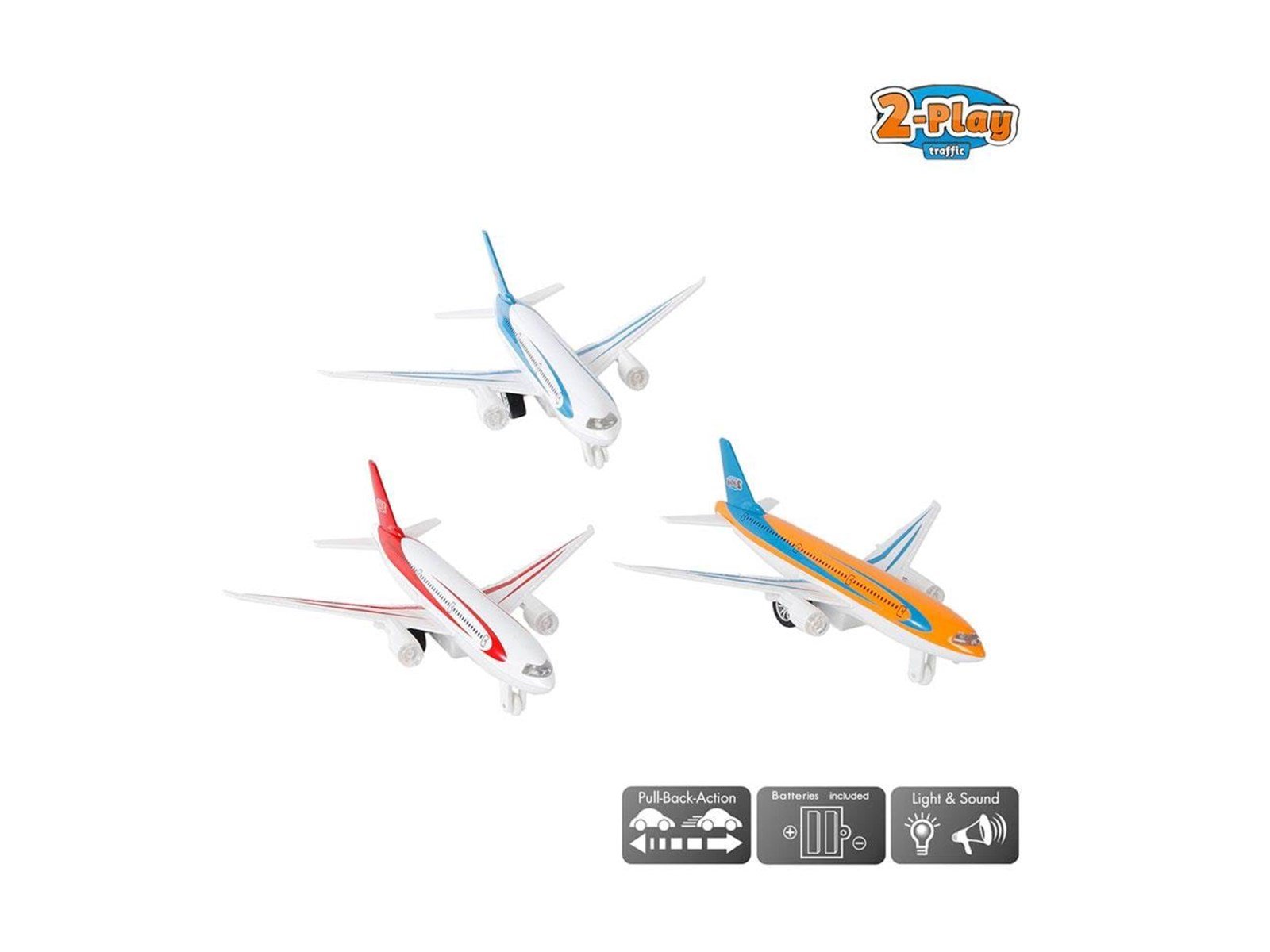 2-Play Traffic 2-Play Plane with Light & Sound (Assorted)