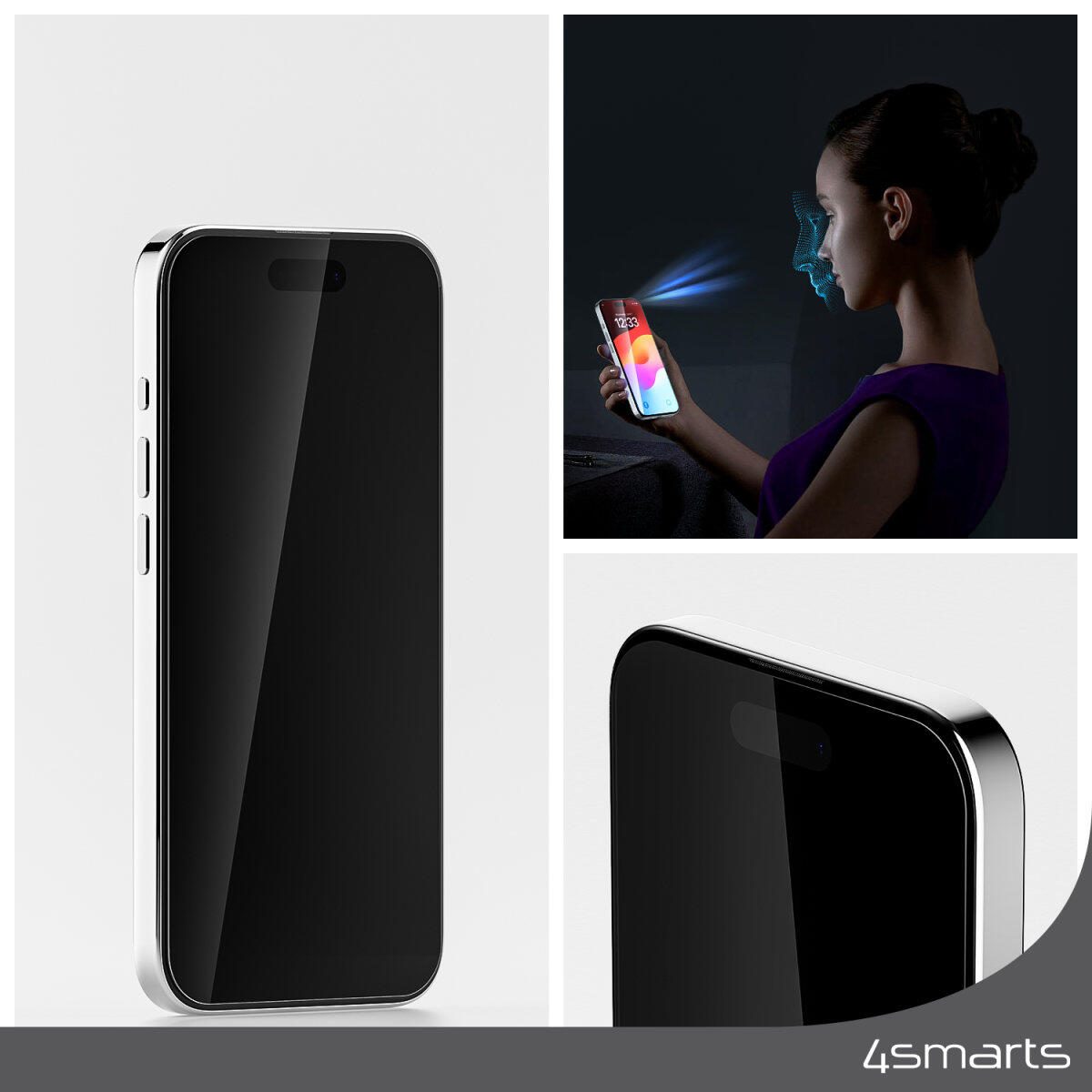 4smarts Second Glass mit Montagerahmen für Apple iPhone 15