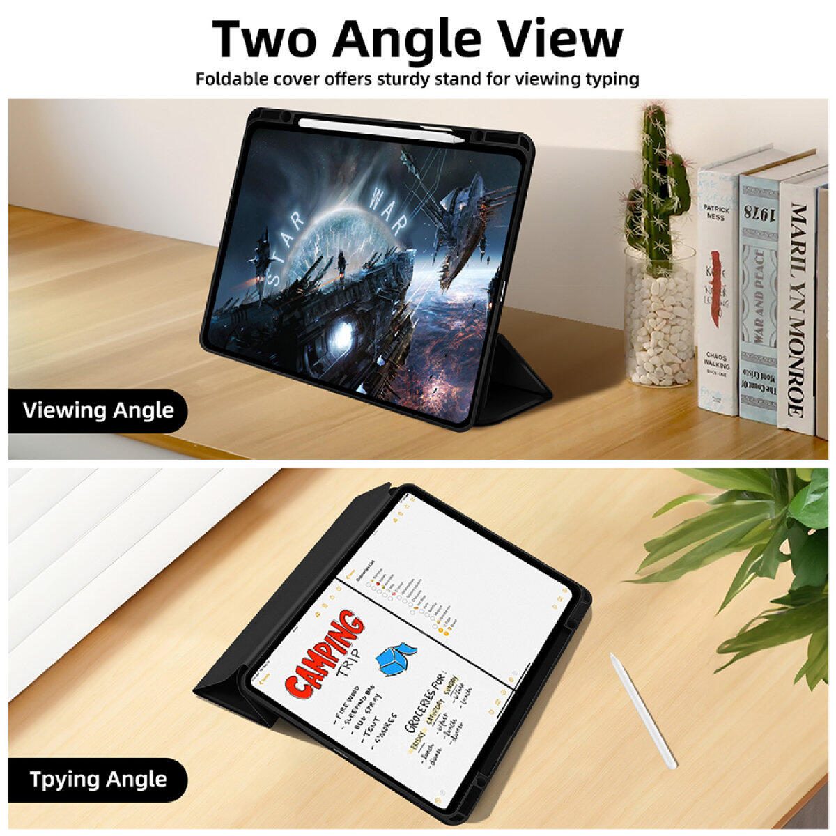 4smarts Folio Case Basic für Apple iPad Pro 13' (M4, 2024) schwarz