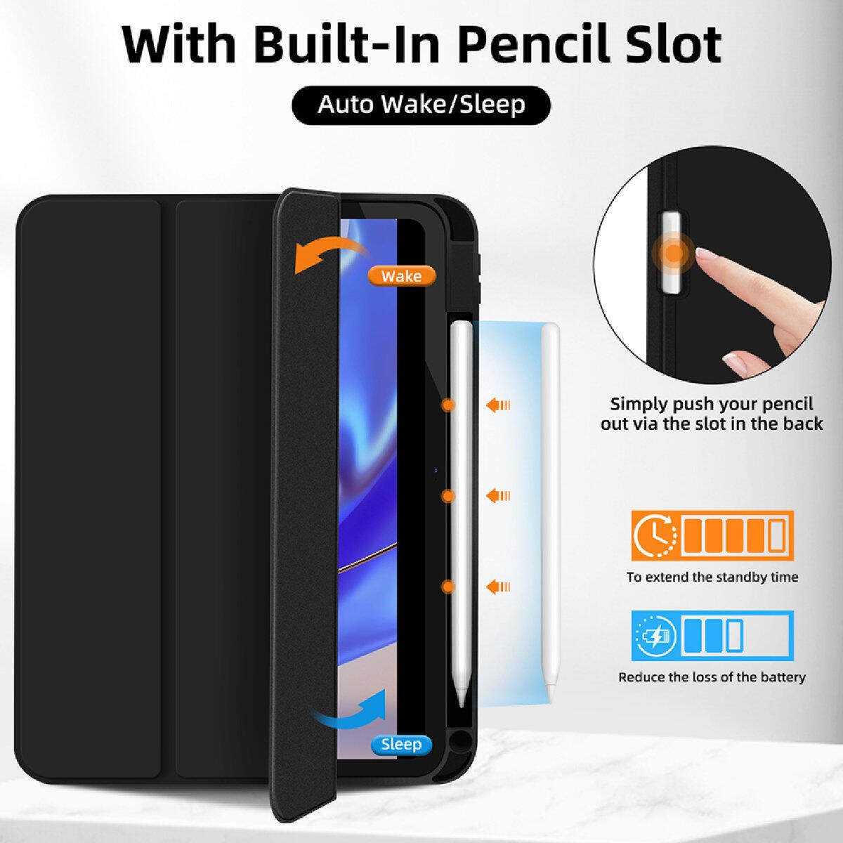 4smarts Folio Case Basic für Apple iPad Air 11' (M2, 2024) schwarz