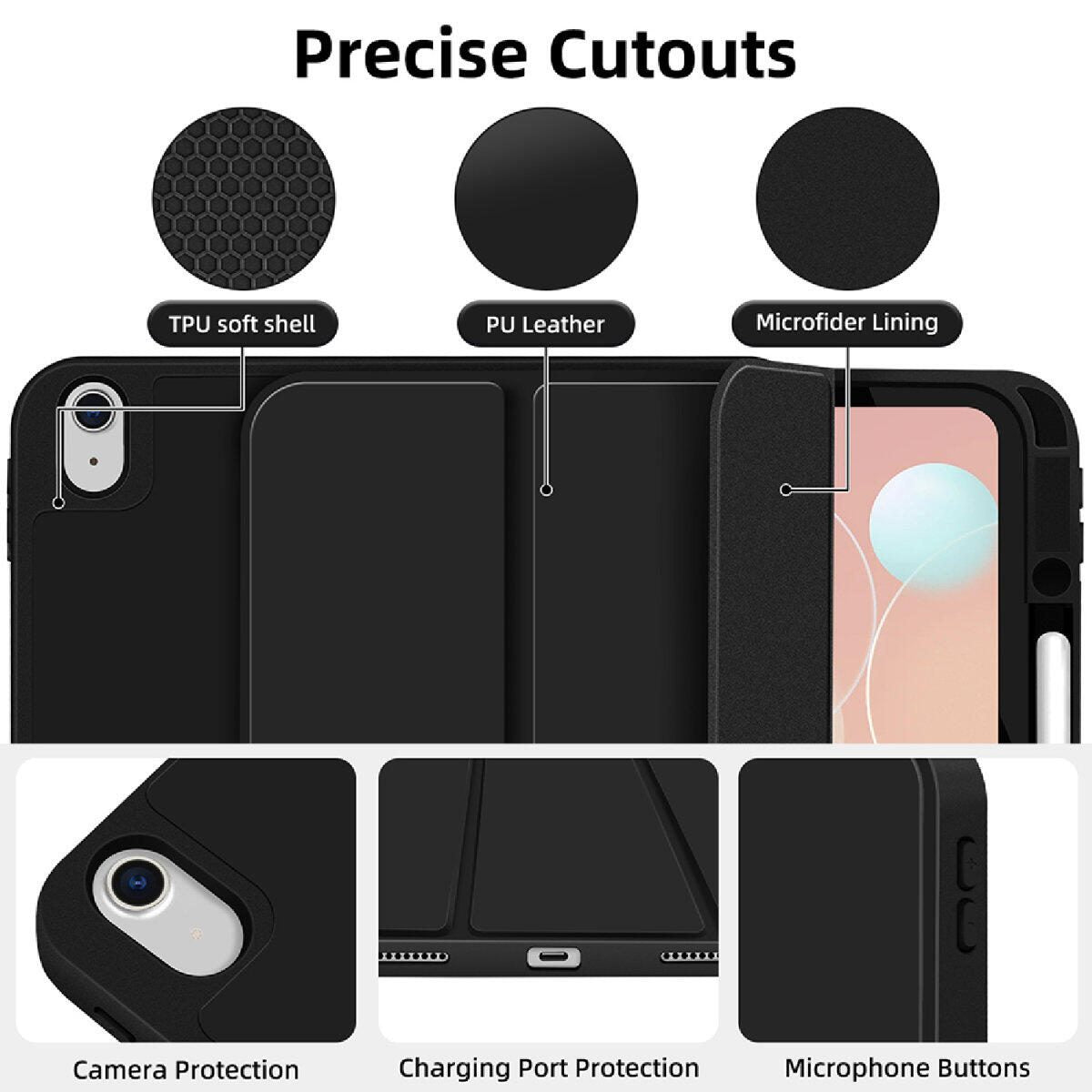 4smarts Folio Case Basic für Apple iPad Air 13' (M2, 2024) schwarz