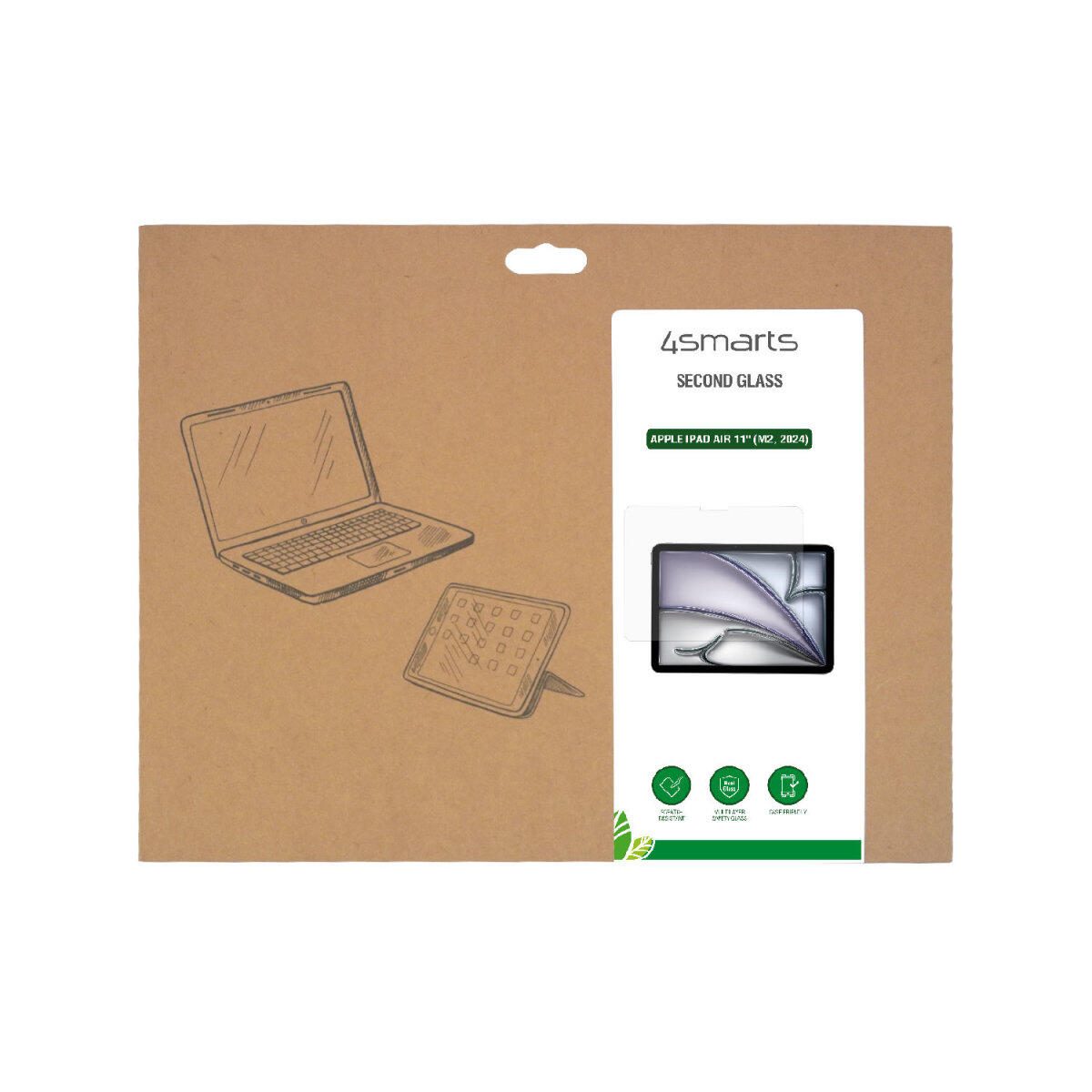 4smarts Second Glass für Apple iPad Air 11' (M2, 2024)